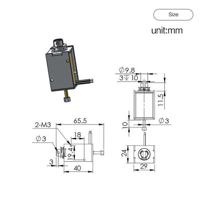 Miniature Push Pull Solenoid 10mm Stroke 12v 24v Dc Power Supply Threaded Mount Hole Metal Frame