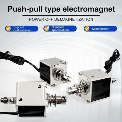 Solenoid Elektromanyet İtme Çekme Tipi U-0826B İtme Kuvveti Açık Çerçeve Doğrusal Solenoid Elektrik Mıknatıs Kaldırma Sucker