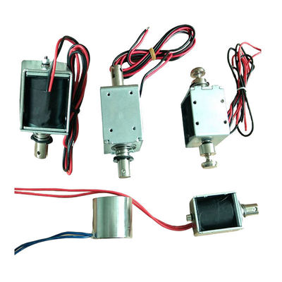 Uzun Vuruşlu Doğrusal Solenoid 24v Dc 45N Kuvvet Güçlü Çekme İtme Boru Tipi Solenoid Turnike İçin